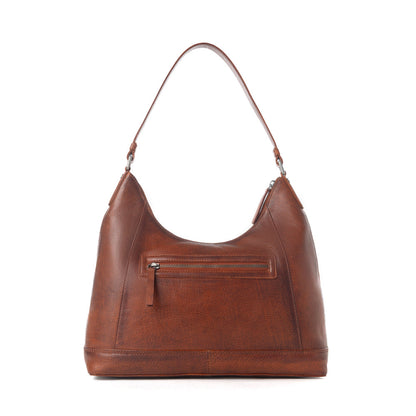 Myra Zidana Marlowe Dusk Veg Tanned Leather Bag in Western Wine Myra USA