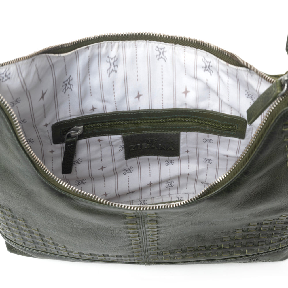 Myra Zidana Marlowe Dusk Veg Tanned Leather Bag in Twilight Smoke Myra USA