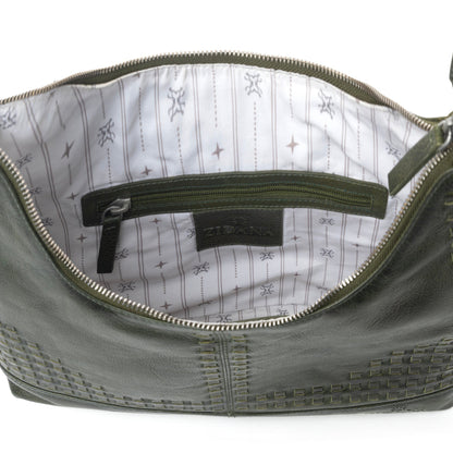 Myra Zidana Marlowe Dusk Veg Tanned Leather Bag in Twilight Smoke Myra USA