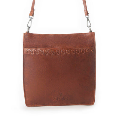 Myra Zidana Mirelle Woven Veg Tanned Leather Sling Bag in Aged Copper Myra USA