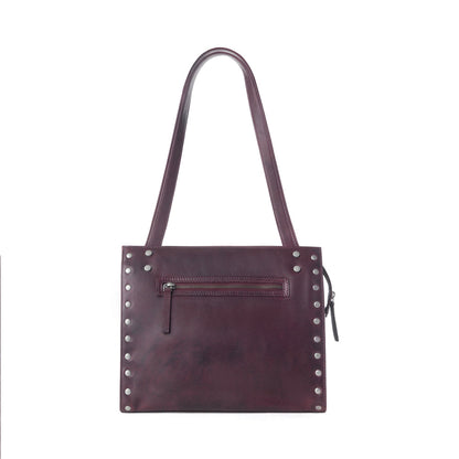 Myra Zidana Aria Amethyst Veg Tanned Leather Tote Bag in Royale Mauve Myra USA