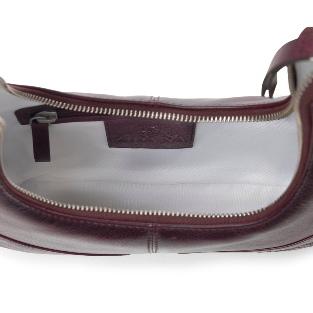 Myra Zidana Winchester Loop Veg Tanned Leather Shoulder Bag in Saddle Rose Myra USA