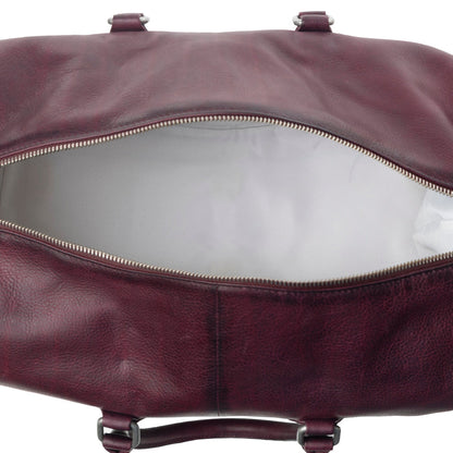 Myra Zidana Sundown Plains Veg Tanned Leather Traveller Bag in Dusty Berry Myra USA