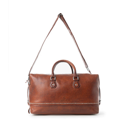 Myra Zidana Sundown Plains Veg Tanned Leather Traveller Bag in Auburn Ember Myra USA
