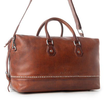 Myra Zidana Sundown Plains Veg Tanned Leather Traveller Bag in Auburn Ember Myra USA