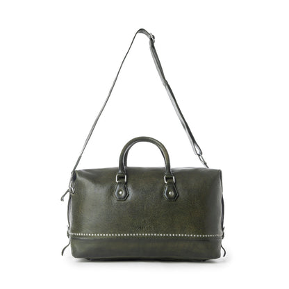 Myra Zidana Sundown Plains Veg Tanned Leather Traveller Bag in Sage Green Myra USA