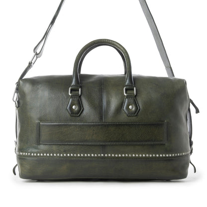 Myra Zidana Sundown Plains Veg Tanned Leather Traveller Bag in Sage Green Myra USA
