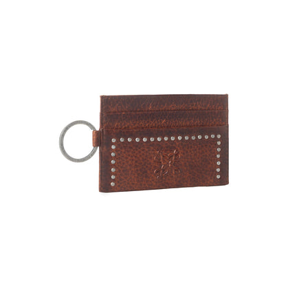 Myra Zidana Steelhoof Studded Veg Tanned Leather Wallet in Dark Timber Myra USA