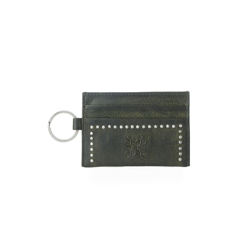 Myra Zidana Steelhoof Studded Veg Tanned Leather Wallet in Ranch Pine Myra USA
