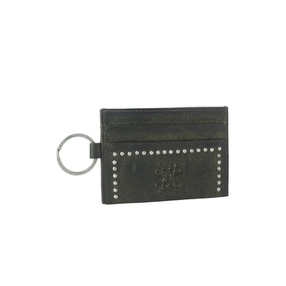 Myra Zidana Steelhoof Studded Veg Tanned Leather Wallet in Ranch Pine Myra USA