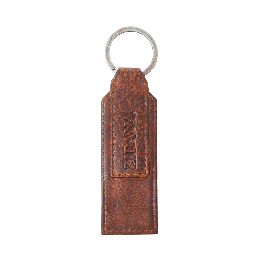 Myra Zidana Ardan Artistry Veg Tanned Leather Keyfob in Wild Ember Myra USA