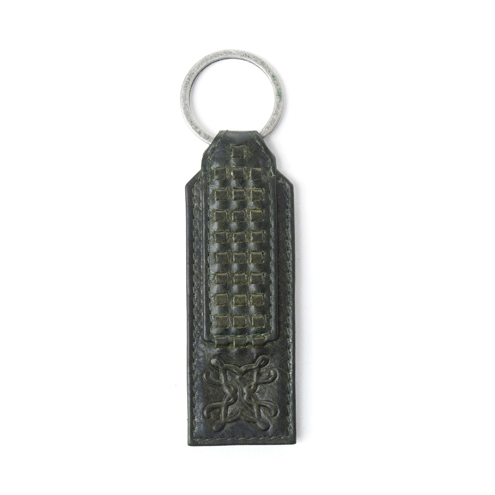 Myra Zidana Ardan Artistry Veg Tanned Leather Keyfob in Sage Shadow Myra USA