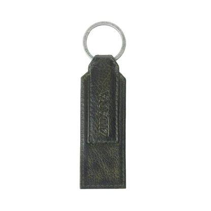 Myra Zidana Highland Studded Veg Tanned Leather Keyfob in Cactus Ash Myra USA