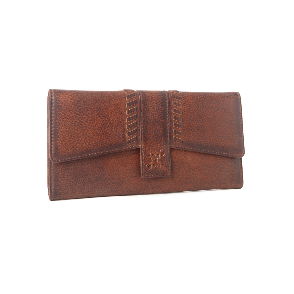 Myra Zidana Santa Fe Woven Veg Tanned Leather Wallet in Dusky Bronze Myra USA