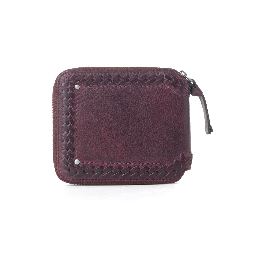 Myra Zidana Dante Men's Veg Tanned Leather Wallet in Plumwood Myra USA