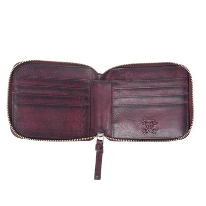 Myra Zidana Dante Men's Veg Tanned Leather Wallet in Plumwood Myra USA