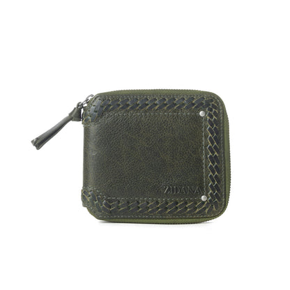 Myra Zidana Dante Men's Veg Tanned Leather Wallet in Army Ivy Myra USA