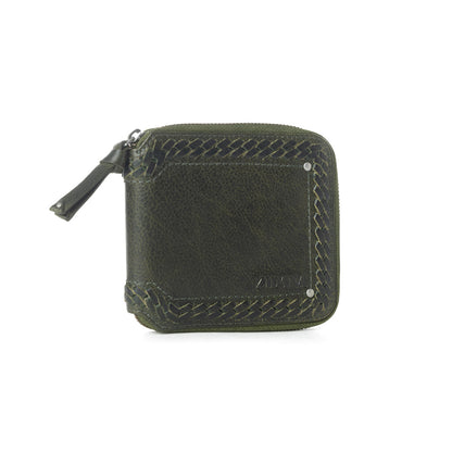 Myra Zidana Dante Men's Veg Tanned Leather Wallet in Army Ivy Myra USA