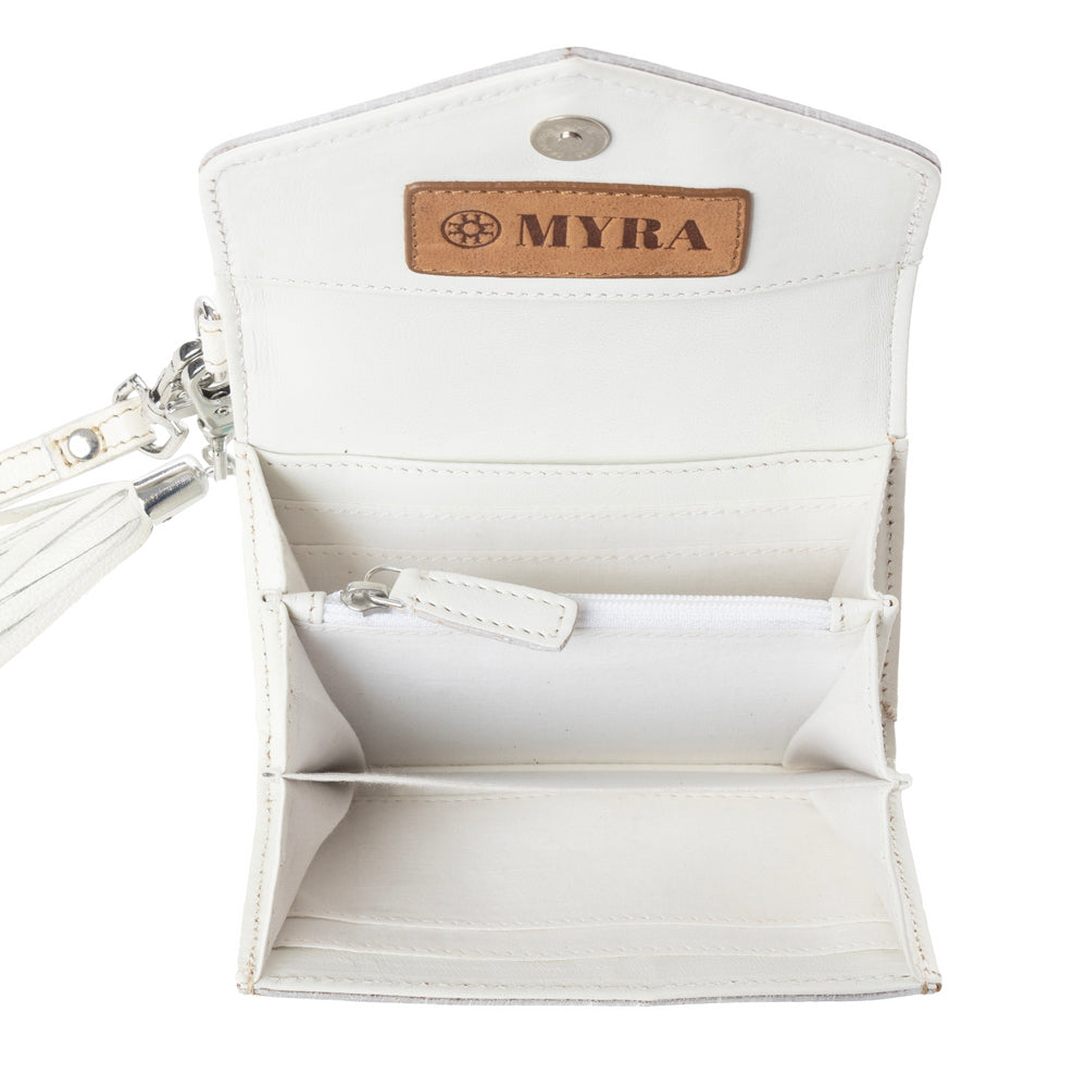 Myra Elise Handtooled Leather Wallet in Western Cyan Myra USA
