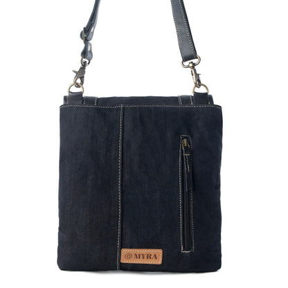 Myra Dustrider upcycled canvas vintage style Concealed-Carry bag for Women in black with leather detail Myra USA