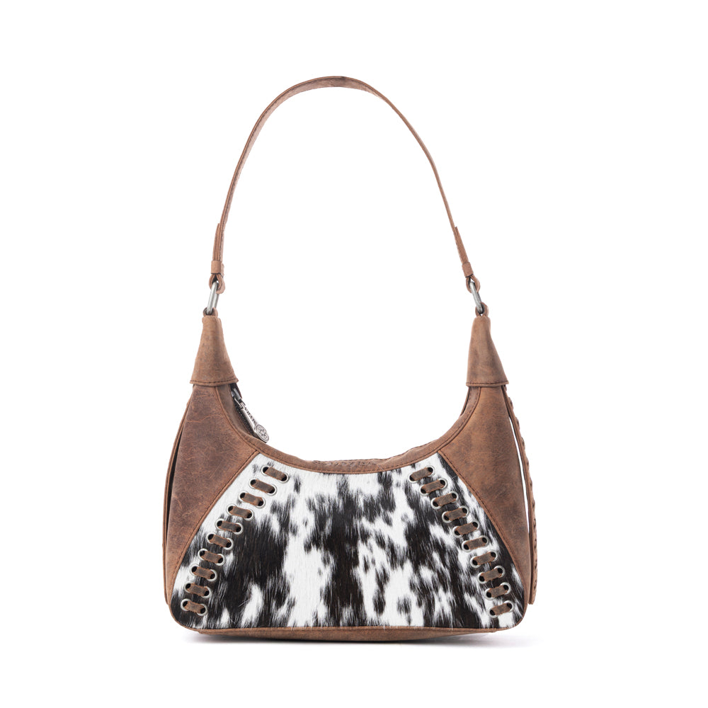 Myra Redrock Vale Embossed Leather Bag in Tobacco Cream Myra USA