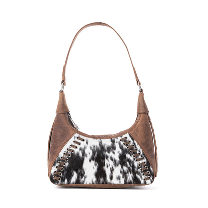 Myra Redrock Vale Embossed Leather Bag in Tobacco Cream Myra USA