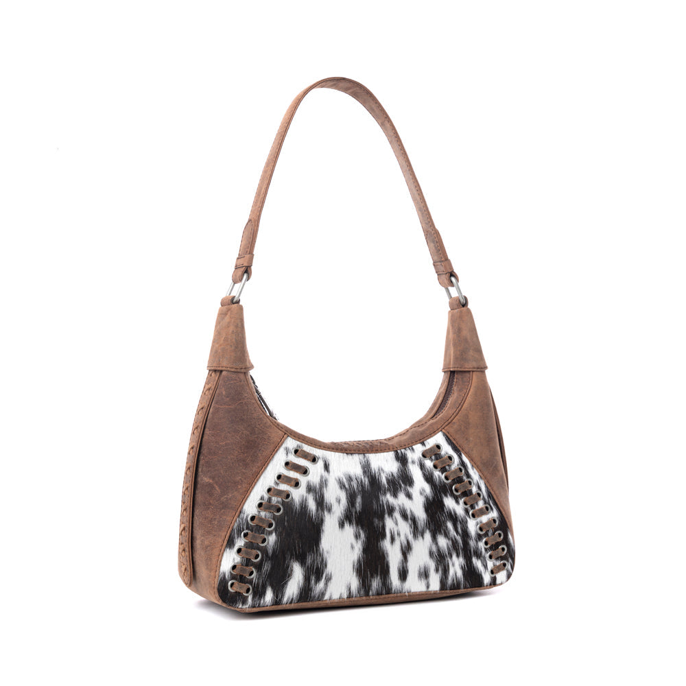 Myra Redrock Vale Embossed Leather Bag in Tobacco Cream Myra USA