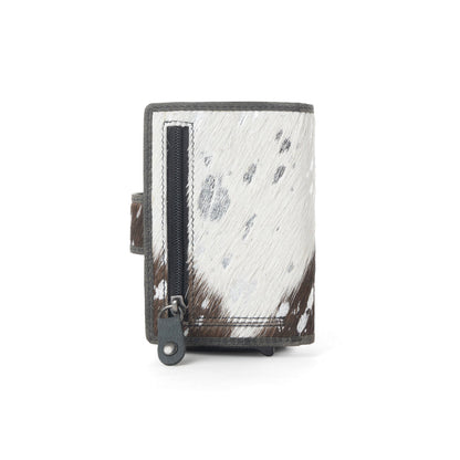 Myra Monsoon Ink Hairon Leather Credit Card Holder in Dust Black Myra USA