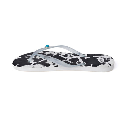Myra Shadow Ranch Cowhide Slippers in Stormhorn Black Myra USA