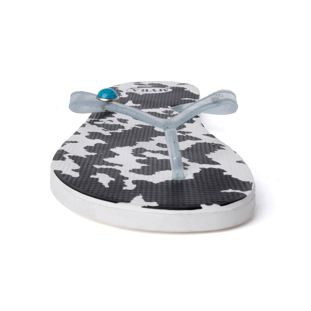 Myra Shadow Ranch Cowhide Slippers in Stormhorn Black Myra USA