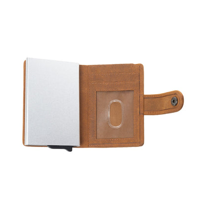 Myra Wild Rose Leather Credit Card Holder in Rustwood Floral Myra USA