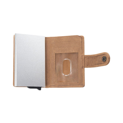 Myra Vintage Savanna Leather Credit Card Holder in Oak Brown Myra USA