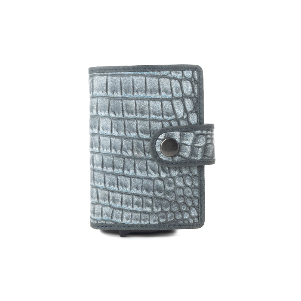 Myra Silver Creek Leather Credit Card Holder in Ashen Grey Myra USA