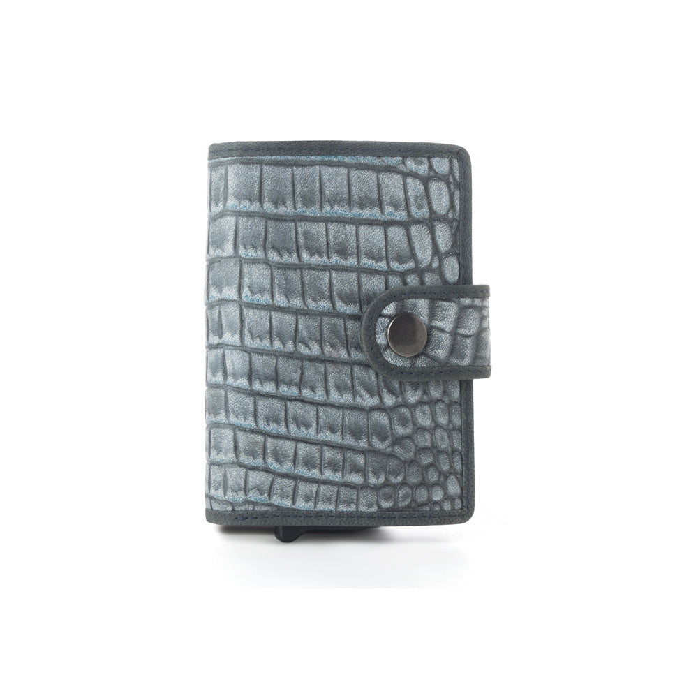 Myra Silver Creek Leather Credit Card Holder in Ashen Grey Myra USA