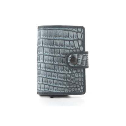 Myra Silver Creek Leather Credit Card Holder in Ashen Grey Myra USA