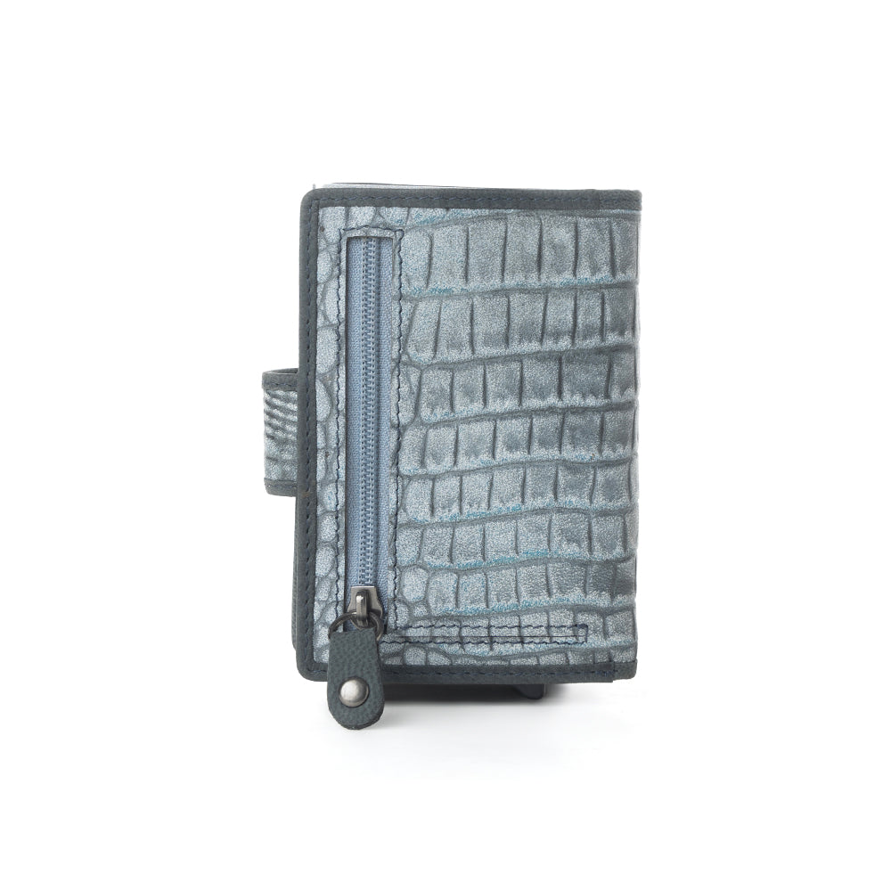 Myra Silver Creek Leather Credit Card Holder in Ashen Grey Myra USA