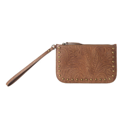 Myra Petalwild Western Wallet for Women in tan with embossed detail