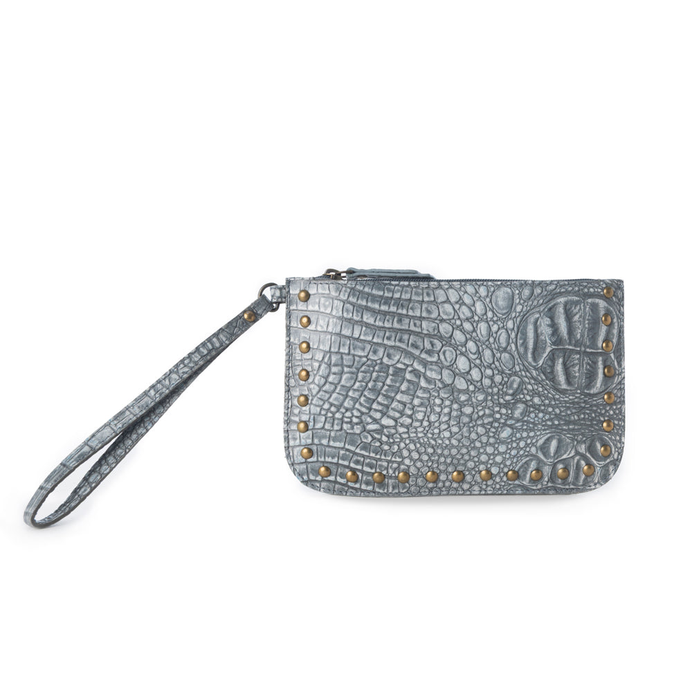 Myra Petalwild Western Wallet for Women in blue sage with embossed detail Myra USA