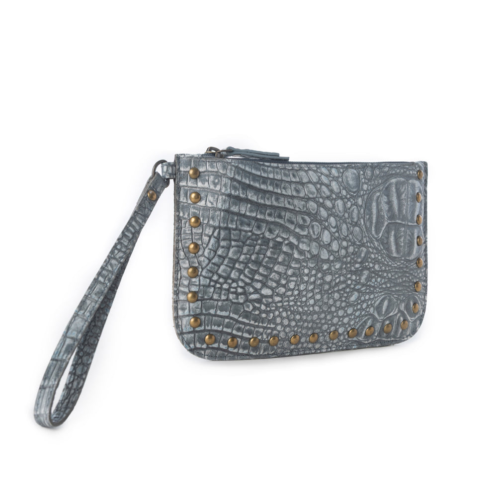 Myra Petalwild Western Wallet for Women in blue sage with embossed detail Myra USA
