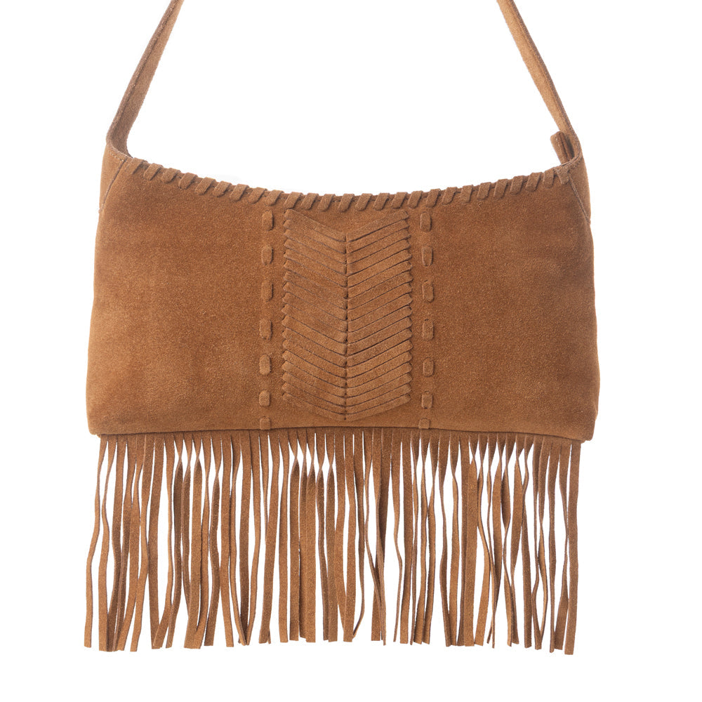 Myra Sierra Suede Fringed Leather Bag in Western Tan Myra USA