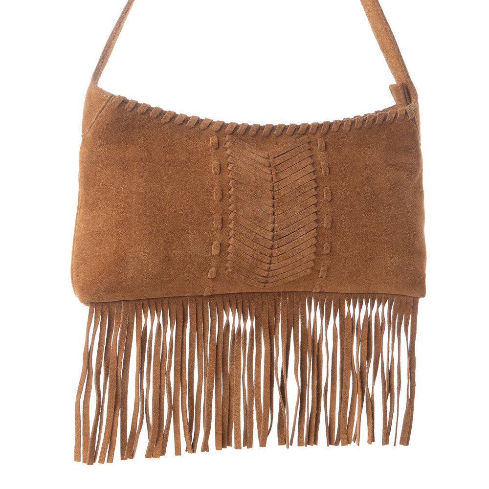 Myra Sierra Suede Fringed Leather Bag in Western Tan Myra USA