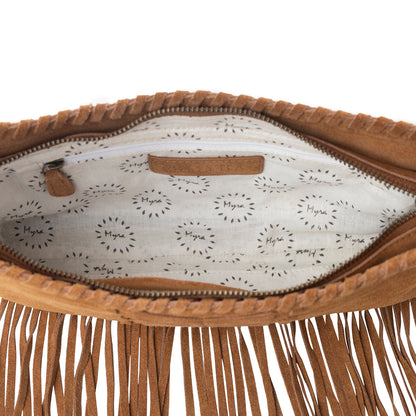 Myra Sierra Suede Fringed Leather Bag in Western Tan Myra USA