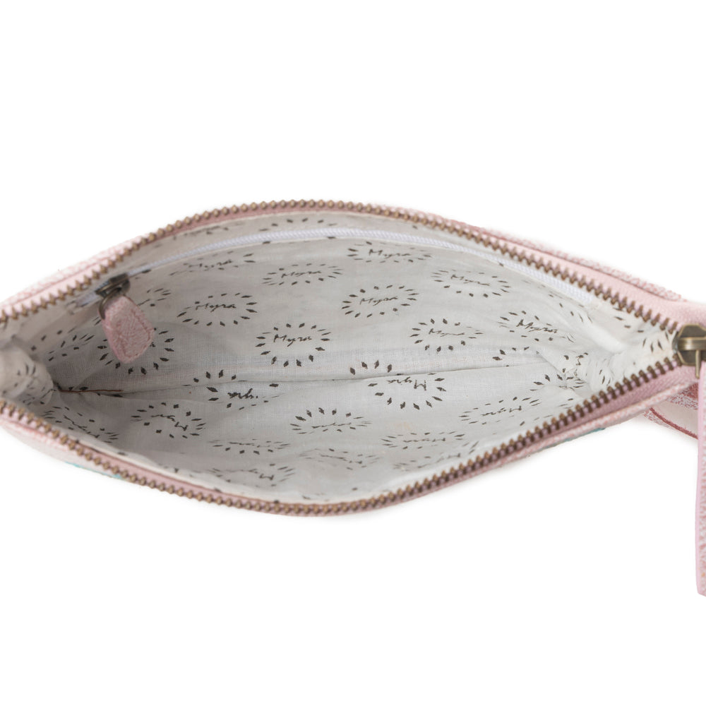 Myra ThunderFly Fringed Leather Bag in Sundown Blush Myra USA