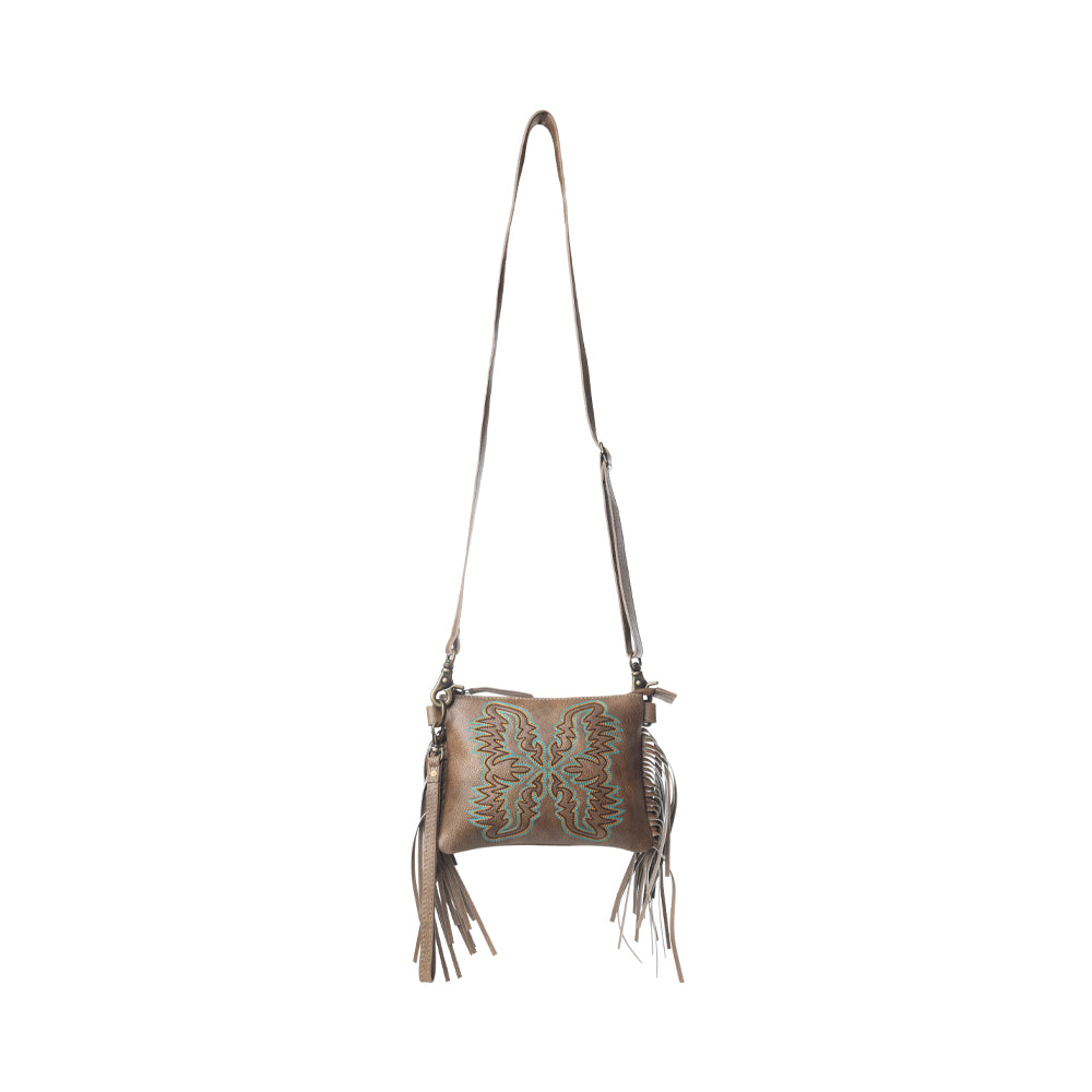 Myra ThunderFly Fringed Leather Bag in Mojave Brown Myra USA