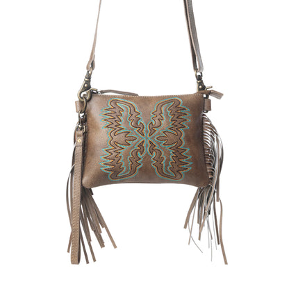 Myra ThunderFly Fringed Leather Bag in Mojave Brown Myra USA