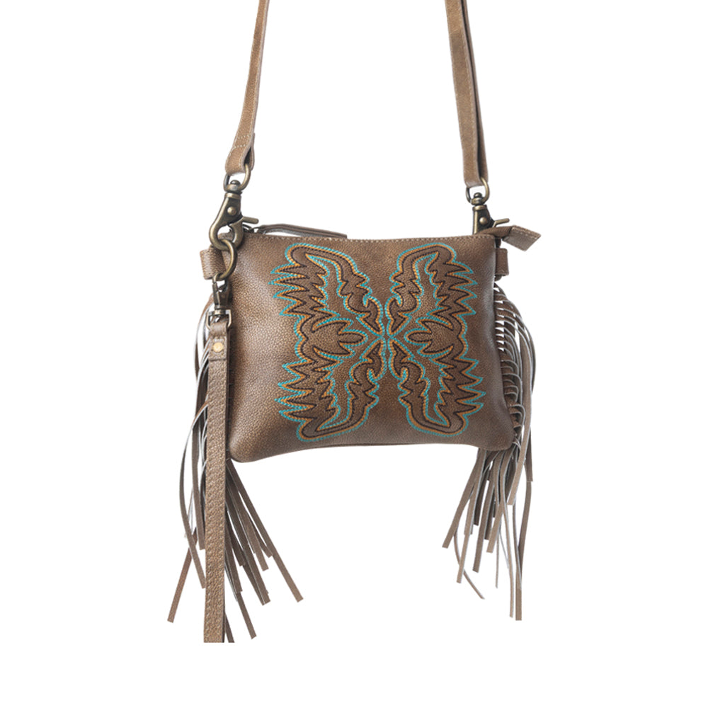 Myra ThunderFly Fringed Leather Bag in Mojave Brown Myra USA
