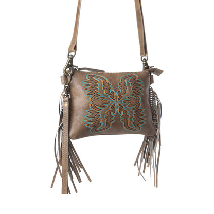 Myra ThunderFly Fringed Leather Bag in Mojave Brown Myra USA