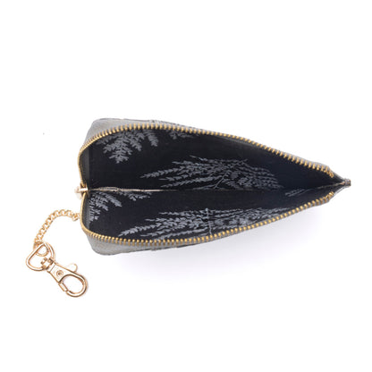 Myra Summer Grove Embossed Leather Credit Card Holder in Slate Grey Myra USA