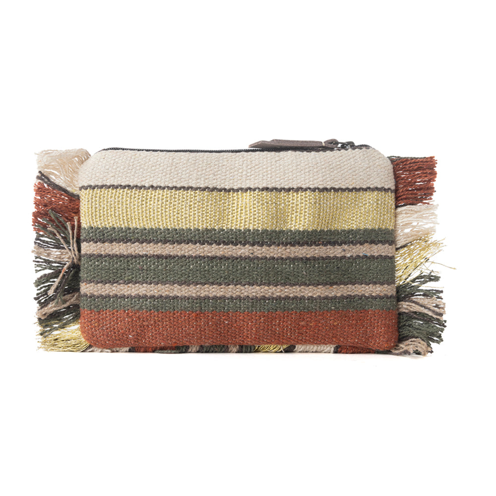 Myra Eye of the Storm Beaded Pouch in Desert Black Myra USA