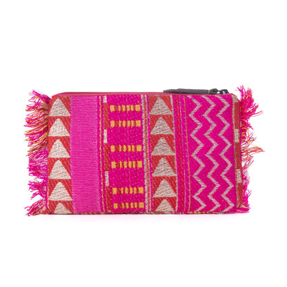 Myra Eye of the Storm Beaded Pouch in Pink Mirage Myra USA